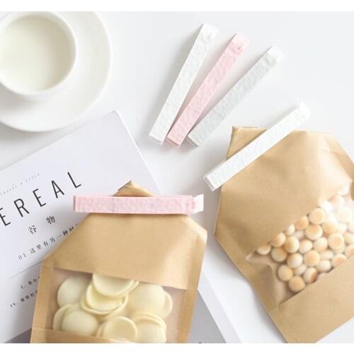 5Pcs Closure Clip Kitchen Food Bag Plastic Sealed Small Clip 5 Packs Fresh Food Clip Snack Bag Simple Household Food Bag Clip