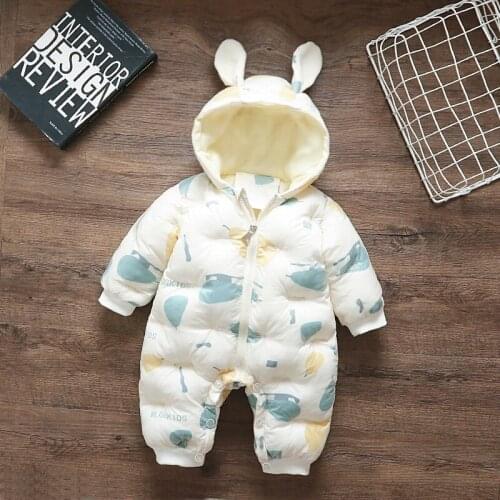 2021 baby winter snowsuit plus velvet baby boy suit 0-2 years newborn baby suit baby girl coats