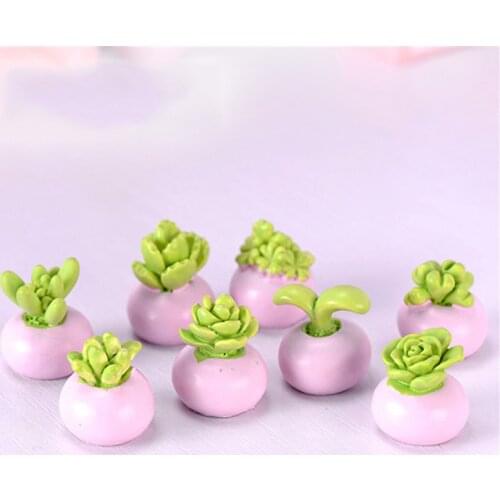 ZOCDOU 1 Piece Cactus Bonsai Flower Desert Succulent Cereus Plant Small Statue Figurine Little Crafts DIY Miniatures Ornament