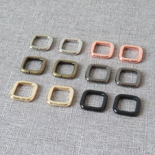 100pcs 15mm webbing metal belt buckle hardware handbag bag straps clasp pet dog leash rope garment DIY hardware sewing accessory