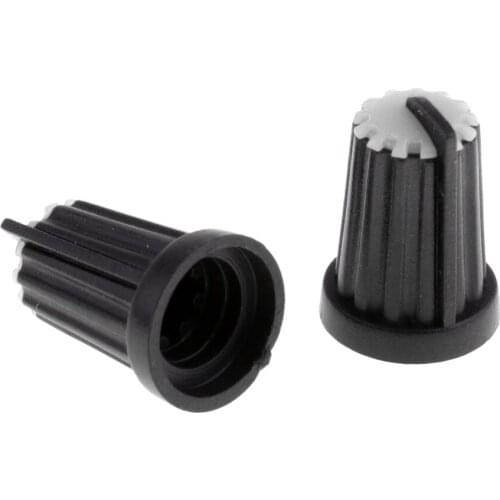 100Pcs 6mm Threaded Knurled Potentiometer Knobs Caps RotaryButtom Caps