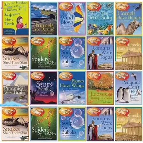 20 Books Coloring Books One Hundred Thousand Why English Original I Wonder Childrens Encyclopedia Drawing Manga Book English