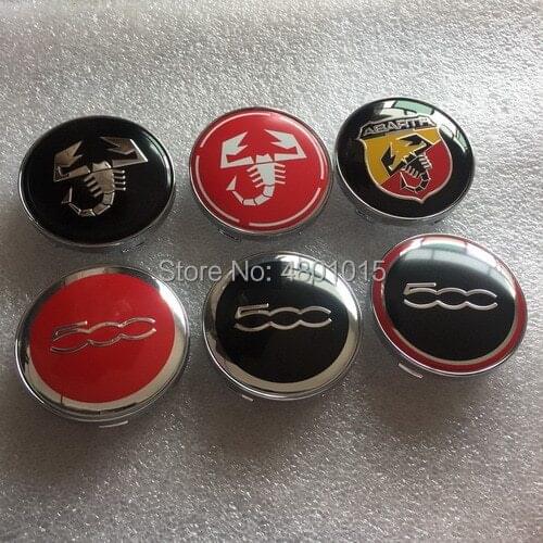 20pcs 60mm 5CC 500 Car Wheel Center Hub Cap Auto badge covers for Fiat Abarth