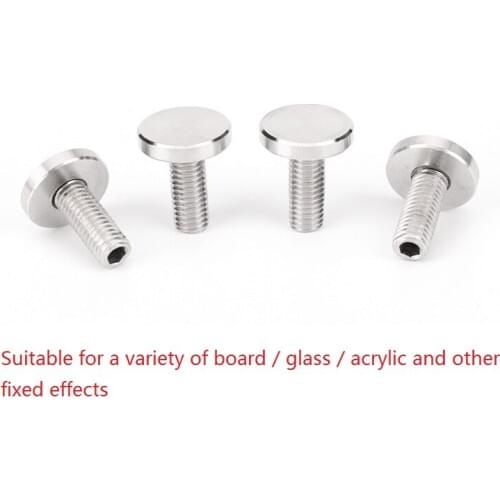 304 stainless steel solid advertising nail mirror nail solid decorative nail glass fixing screw M4 M5 M6 M8 M10 M12