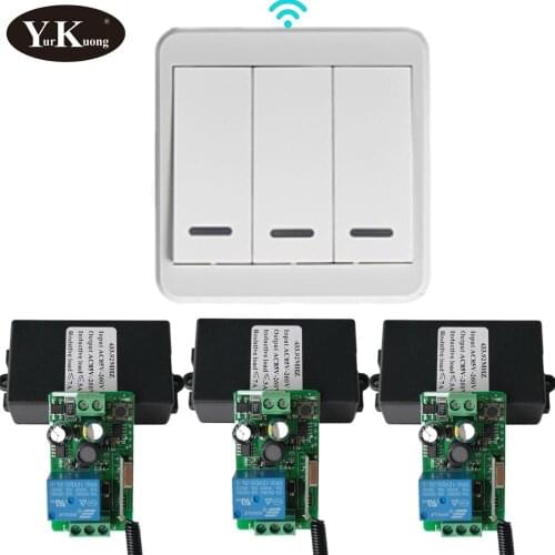 433mhz remote control switch AC 220V 110V 230V 240V 250V 86 wall push button remote switch home smart switch 315mhz Ceiling LED