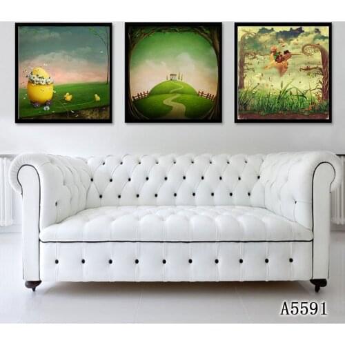 Abstract Oil Painting Print on Canvas 3pcs Modular Color Cartoon Animal Canvas Printing Painting Wall Art Picture forHome Decor