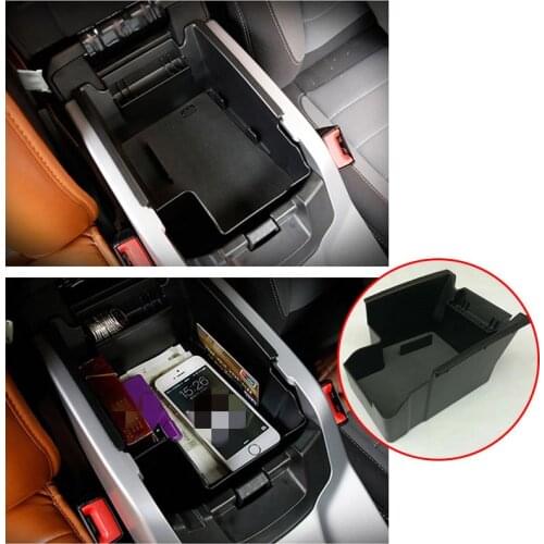 Auto Car Styling Armrest Storage Box Pallet Center Console Tray Holder Left Hand Driver Apply For Ford Escape Kuga 2013 - 2015