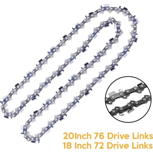 18/20 Inch 72/76 Drive Link Chainsaw saw Chain Blade Wood Cutting Chainsaw Parts Chainsaw Saw Mill Chain for Cutting Lumbers