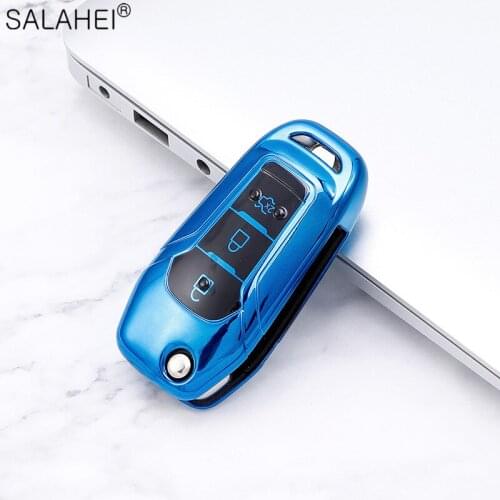 TPU Car Key Case Fold Cover Protection For Ford Fusion Fiesta Escort Mondeo Everest Ranger 2019 S Max Kuga 2 Focus MK3 Ecosport