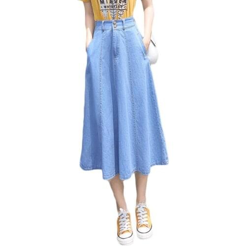 Cheap wholesale 2021 spring summer autumn new fashion casual sexy women Skirt woman female OL long skirts denim skirt Py1589