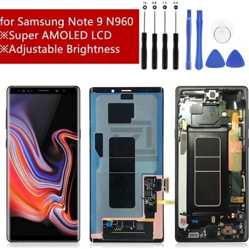 For Samsung Galaxy Note 9 Lcd Display Touch Screen Digitizer Assembly For Samsung note 9 n960 N960F N960D N960DS lcd with Frame