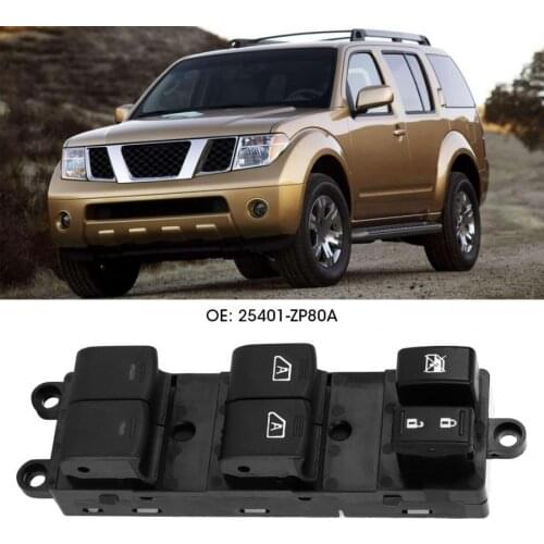 Car Front Left Power Window Master Control Switch Fit for Nissan Pathfinder 2007 2008 2009 2010 2011 2012 25401-ZP80A