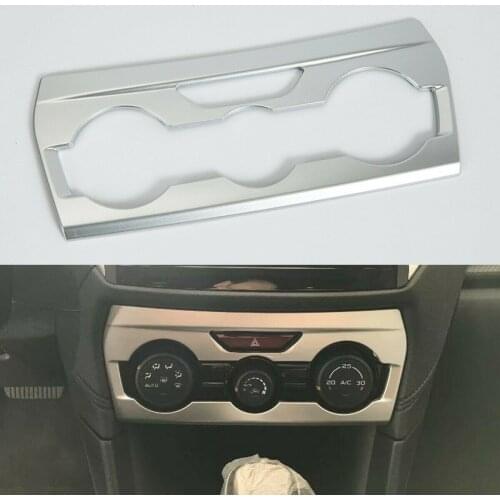 Chrome Accessories Fit For Subaru XV Crosstrek 2018 2019 2020 Front Air Condition A/C Light Switch Adjust Cover Decoration