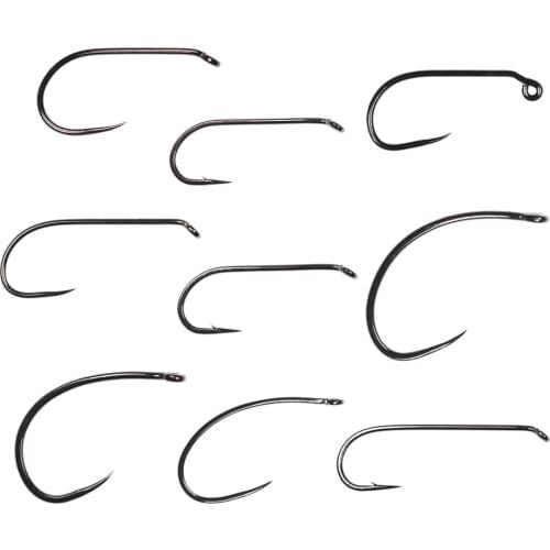 ICERIO 1000PCS Black Nickel Classic Standard 22 Models Fly Tying Hook Wholesale Fishing Hook