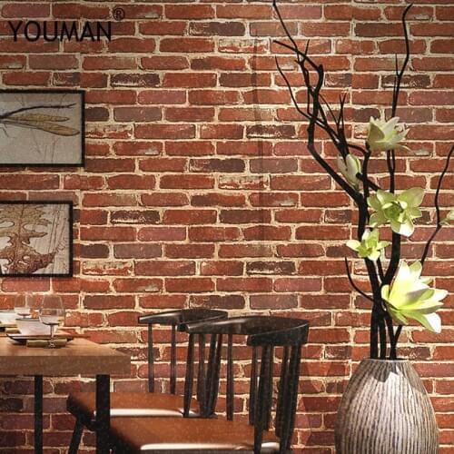 Brick wallpaper 3d Suppliers High Quality 3d brick wallpaper stone wall paper faux brick wallpaper 3d Living Room Sofa wallpaper