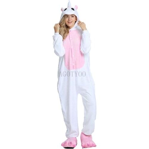 Unicorn Women Totoro Onesies Spring Winter Pajamas Hooded Animal Stitch Onesies Cosplay Costume Sleepwear Pyjamas Set Homewear