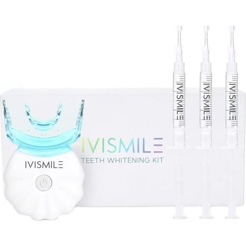 IVISMILE Teeth Whitening Kit With Led Light Home Use Dental Bleaching System Care Oral Hygiene Whitener 35% Carbamide Peroxide