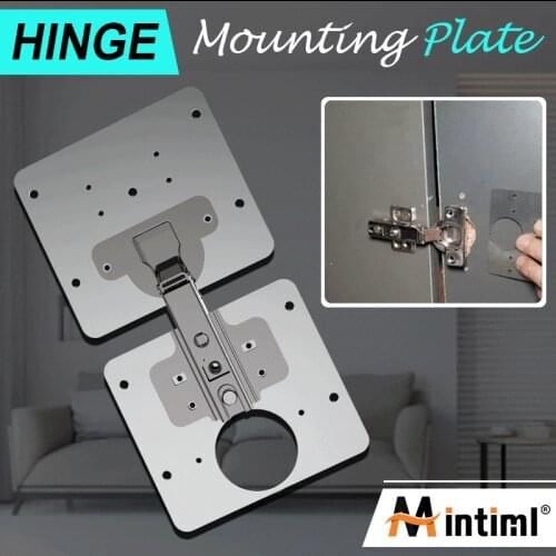 Mintiml® Hinge Repair Plate Rust Resistant Stainless For Cabinet Furniture Drawer Window Steel Furniture Hardware Accessories