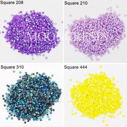 2021 New AB Stone Square Drills For DIY Diamond Painting Cross Stitch Embroidery Rhinestone Colorful Mosaic Stone Many Color Kit