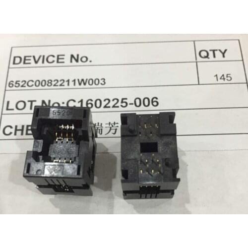 ORIGINAL 652 SOP 1.27mm 8P Socket Dual Contact SOP8 IC Test Socket / Programmer Adapter 652C0082211W003 x 10PCS
