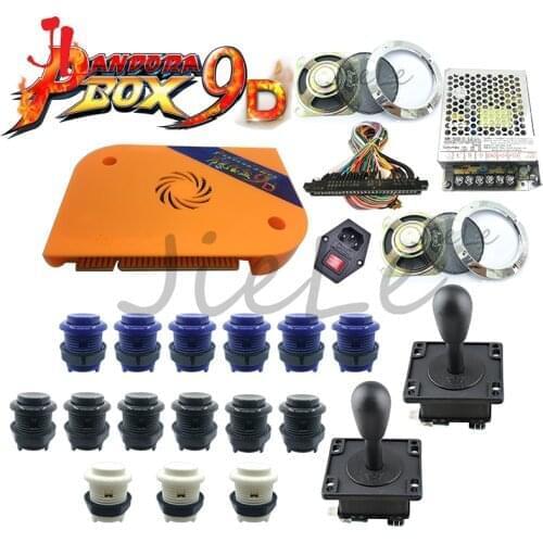 Original Pandora box 9D 2500 in 1, supports 3P, 4P, arcade kit contains power, speaker, American button, joystick
