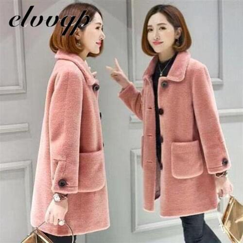 Autumn Winter Fur Women Casual Loose Solid Long Lambswool Teddy Coat Female Vintage Thick Faux Fur Jackets Plush Overcoat