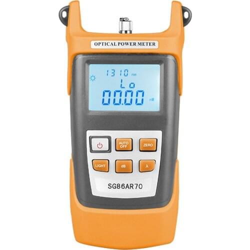 Portable LCD Display Screen Handheld Optical Power Meter 7 Testing W-ave Length -70~+3dBm Fiber Optical Tester Utility Tool