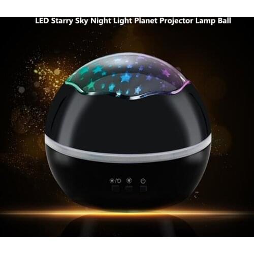 Projector LED Night Light Spin Starry Sky Star Ocean World Master Rotating Children Kids Baby Sleep Romantic USB Lamp Projection