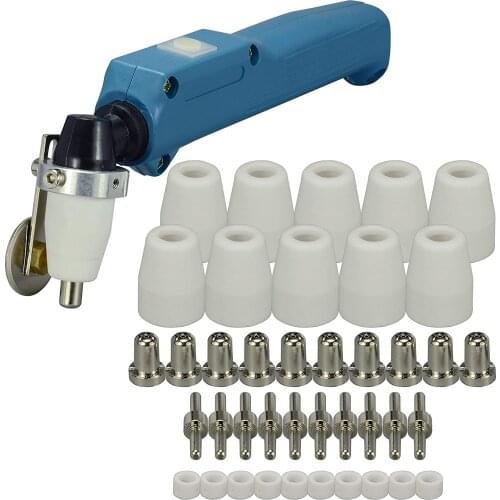 RIVERWELD PT-31 LG-40 JG-40 Plasma Cutter Torch Body 20072 & Single Roller Guide Wheel Spacer & Plasma Tip Electrode Gas Ring Sh