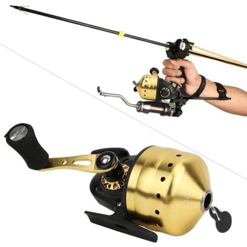 BL30 Slingshot Fishing Reel 4+1BB Closed Line Hunting Spinning Fishing Reel Metal 3.6:1 Lure Shooting Closed Reel