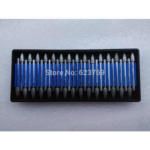 RZZ Diamond Burrs Bur Bit Dremel Rotary Tool Drill Bit Diamond Mounted Point Set 3*4mm 30pcs/set
