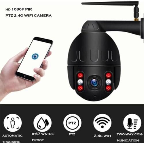 1080P PTZ Speed Dome IP Camera WiFi Auto Tracking Wireless Outdoor Network CCTV Security Surveillance Waterproof Camera