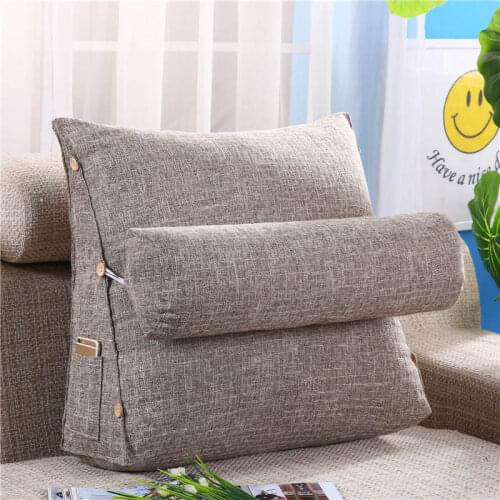 Bed Backrest Office Chair Pillow Sofa Support Waist Cushion Lounger Reading Lumbar Cushion Back Pillow