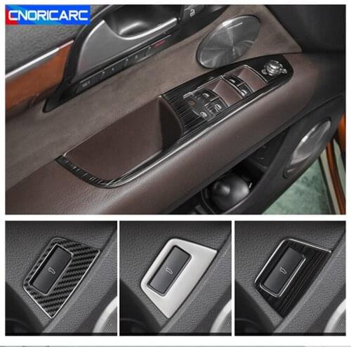 Car Styling Door Armrest Frame Cover Trim For Audi Q7 2008-15 LHD Window Lifting Switch Buttons Frame Interior Accessories