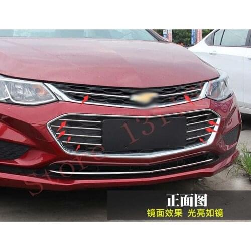 STYO Car stainless steel front grille trim auto grilledecoration cover trim for Cruze 2017 2018