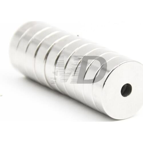 100pcs Super Strong Round Neodymium Countersunk Ring Magnets 18mm x 3mm Hole: 5mm N50 Neodymium Magnet Free Shipping