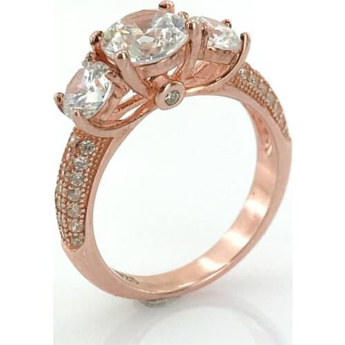 Swarovski Model Tria Three Stone Silver Special Design Ring