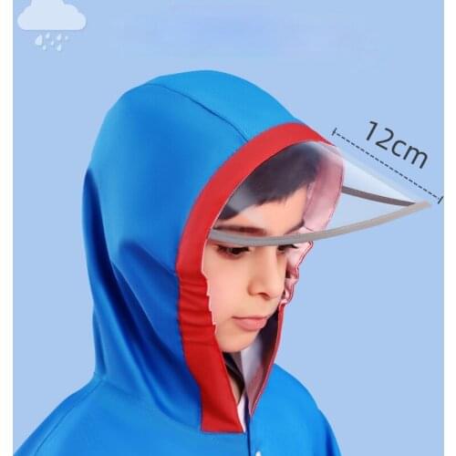 High End Children Raincoat Fashion Waterproof Raincoat for Kids Boy Girl School Students Rain Poncho Jacket with Brim Rainwear
