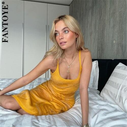 Fantoye Off-shoulder Knit Print Midi Dress Women Green Sleeveless Hollow Out Dress Summer Spaghetti Strap Backless Slim Vestidos