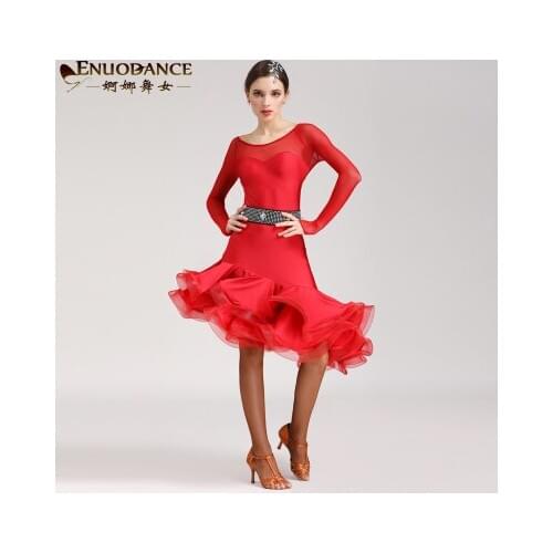 2017 Latin Dance Dress Women/Girls Blue/Black Rumba/Samba/Cha Cha Dance Wear Latin Dance Dresses For Sale Vestido Baile Latino