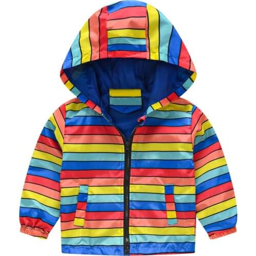 2020 Kids Clothes Boys Jackets Children Hooded Zipper Windbreaker Baby Fashion Print Coat Infant Waterproof Hoodies For Girls