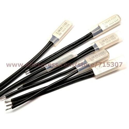 PHISCALE 30pcs Temperature Switch KSD9700 thermostat switch 80C degree 5A 250V Normal Open Thermal Protector