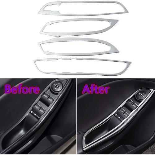 4x Car Door Window Lift Switch Button Armrest Cover Trim Panel For Ford Focus 2012-2017