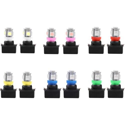 5 LED Bulbs w/ Bulb Holders T10 SMD5050 Easily Installation Personal Car Elements Car Instrument Cluster Light 2 Pack
