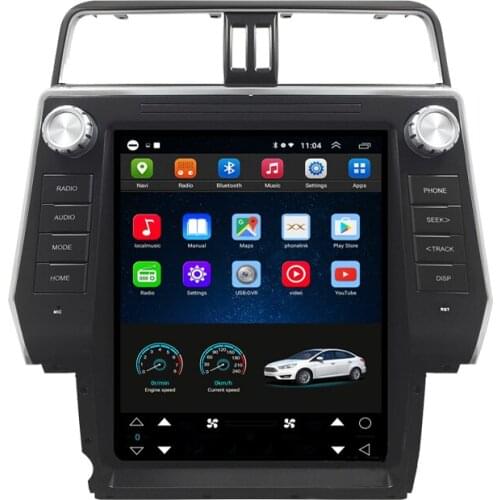 12.1" tesla style android car radio screen auto stereo for Toyota Land Cruiser Prado 150 2018-2020 Navigation GPS Video Player