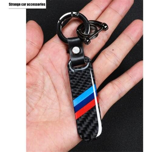 Carbon fiber Car Logo key ring keychain Car Styling for bmw M 1 3 5 X X1 X3 X5 E3 E5 Z4 E46 E39 E60 E90 E36 F30 F10