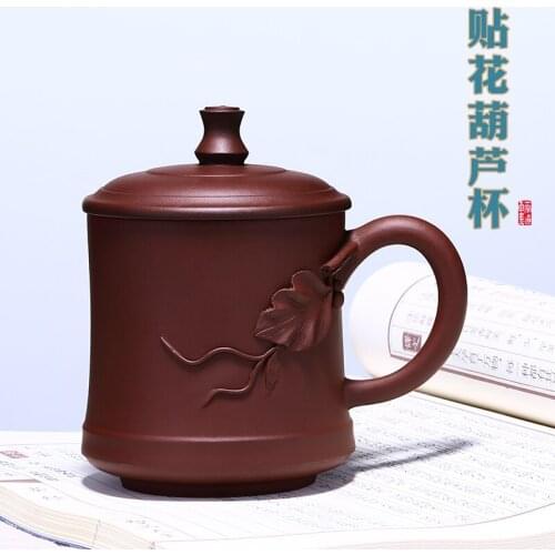 Pot of tea fragrance yixing purple sand cup with cover bordeaux mud kung fu tea cups office of ceramic cup full manual