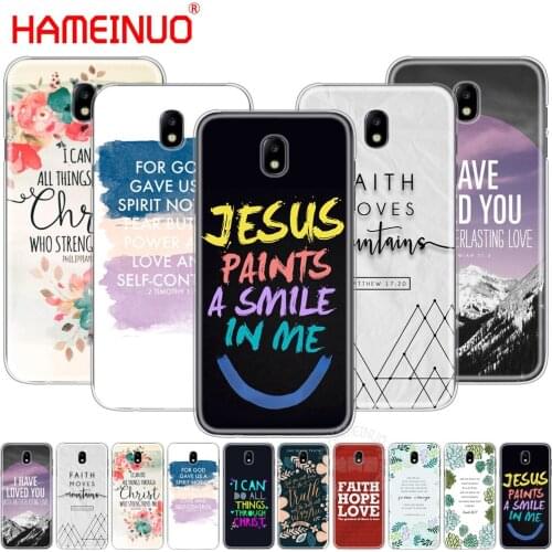 Christian bible quotes verse jesus cover phone case for Samsung Galaxy J3 J5 J7 2017 J527 J727 J327 J330 J530 J730 PRO