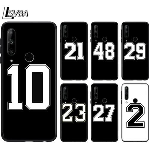 Black Cover Lucky Numbers 23 24 For Huawei Honor 9C 9N 9S 9A 9X 10 10X 10i 20 20E 20S 30S 30i Pro Lite Phone Case