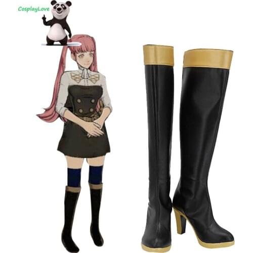 Fire Emblem: Three Houses Hilda Bernadetta Black Cosplay Shoes Long Boots Leather CosplayLove For Halloween Christmas